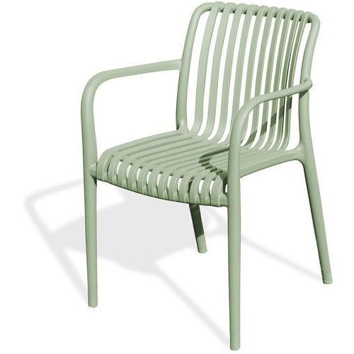 Fauteuil De Jardin Empilable En Polypropylène-vert