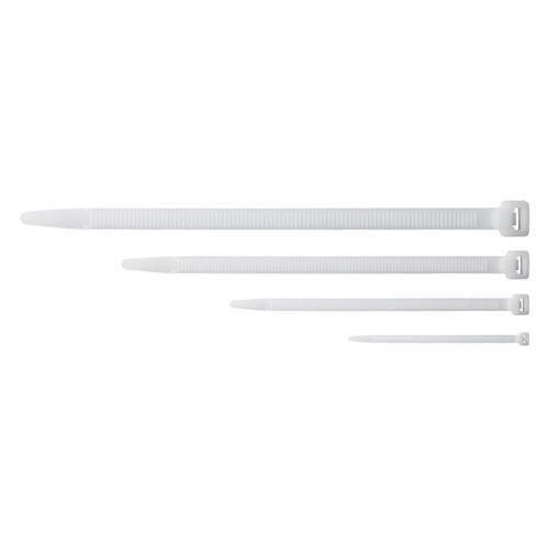 Serflex - Collier de câblage plastique Blanc 4,8 x 250 mm - Polyamide résistant - Usage intérieur/extérieur