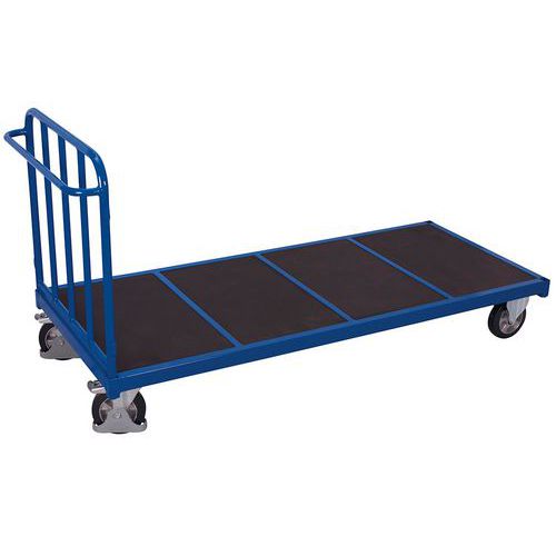 Variofit - Chariot de manutention industriel SW-1302 - Acier, Contreplaqué antidérapant, 1200 kg, Roulettes pivotantes 200 mm