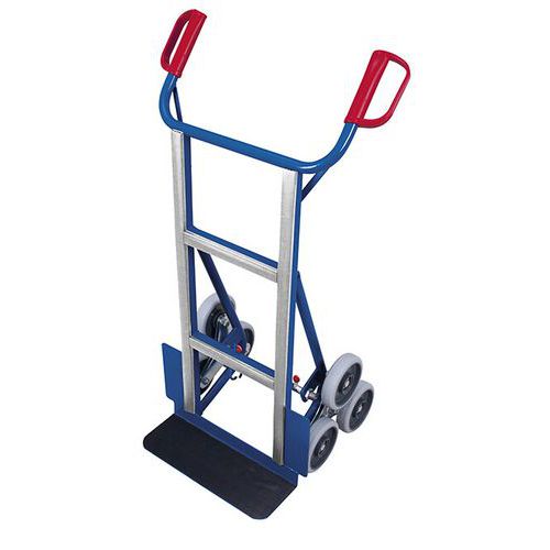 Variofit - Diable pour appareils 2 roues étoiles - Acier bleu - 250 kg - Robuste et maniable