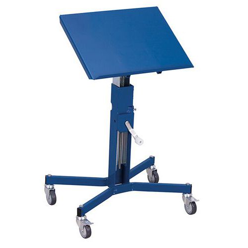 Variofit - Servante d'atelier avec manivelle - Bleu foncé - Charge 150 kg - Mobilier d'atelier robuste