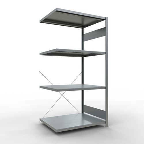 Schulte - Étagère de stockage Easy-Fix Galvanisée - 2000x1000x800 mm - Charge 1300 kg - 5 tablettes Acier