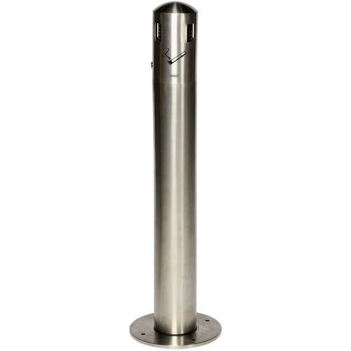 Probbax - Cendrier sur pied 12L Inox Brossé Argent - Hauteur 98cm - Extérieur Robuste