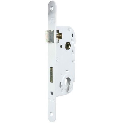 Bricard - Serrure à mortaiser pour porte de service - Axe 40mm - Blanc - 2 ans garantie