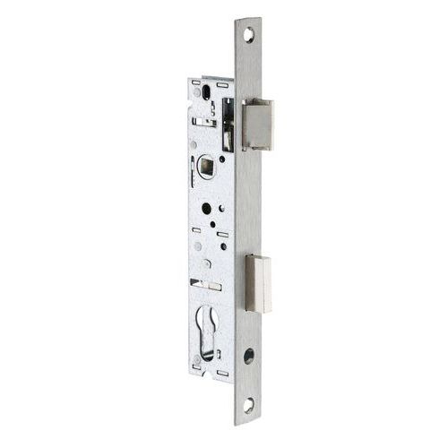 Bricard - Serrure Encastrée pour Porte Métallique - Axe 24 mm Argent - Haute Sécurité
