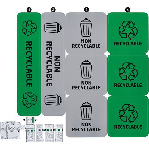 Planche Stickers Tri Pour Corbeille à Poser Ou à Fixer