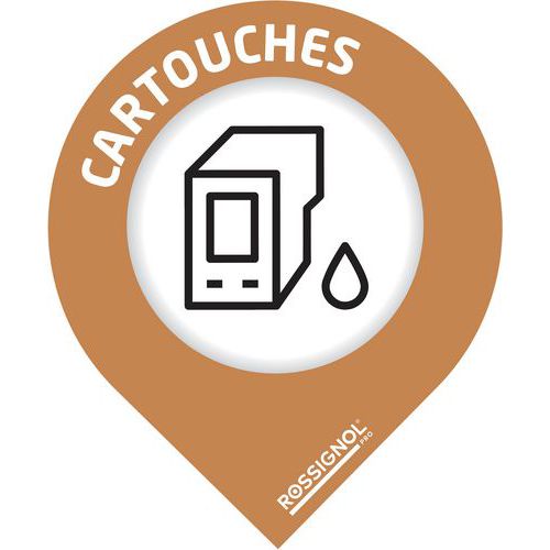 Stickers Tri Cartouches Marron