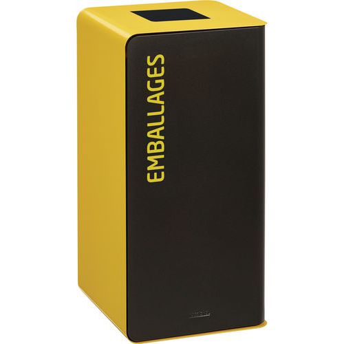 Borne De Tri 75l Sans Serrure Manganese / Jaune