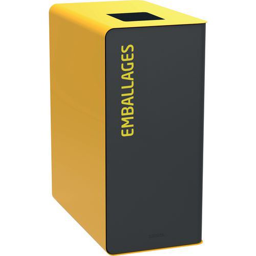 Borne De Tri 90l Sans Serrure Manganese / Jaune