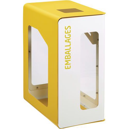 Borne De Tri 90l Vigipirate Sans Serrure Blanc / Jaune