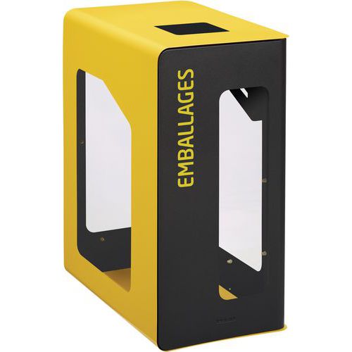 Borne De Tri 90l Vigipirate Sans Serrure Manganese / Jaune