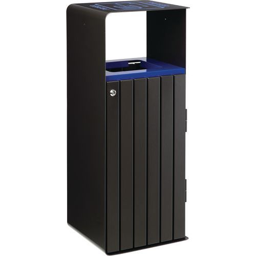 Corbeille D'extérieur 110l Acier Galvanisé à Chaud Tri Papier