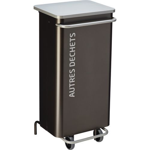 Poubelle De Tri Mobile 110l Autres Déchets Gris