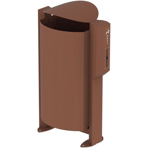 Corbeille D'extérieur Sur Pied Avec Distributeur De Sacs 100l