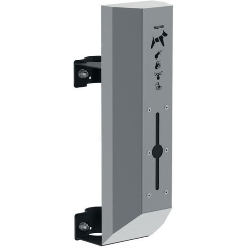 Distributeur De Sacs Sans Serrure Pour Poteau Gris Metal