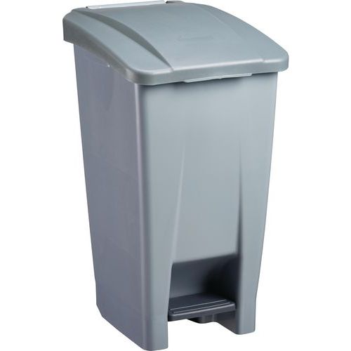 Poubelle Mobile à Pédale 60l Gris / Gris