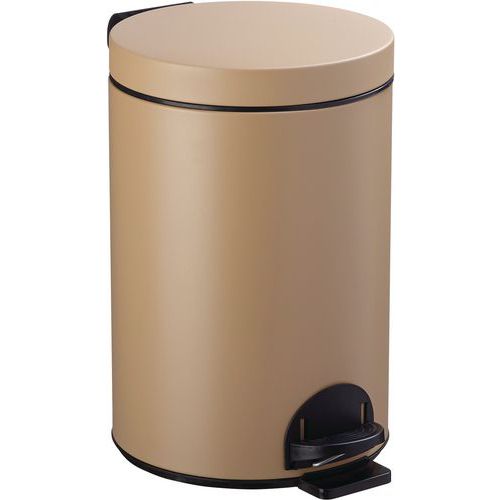 Poubelle Pour Sanitaire À Pédale 14l Beige Gris