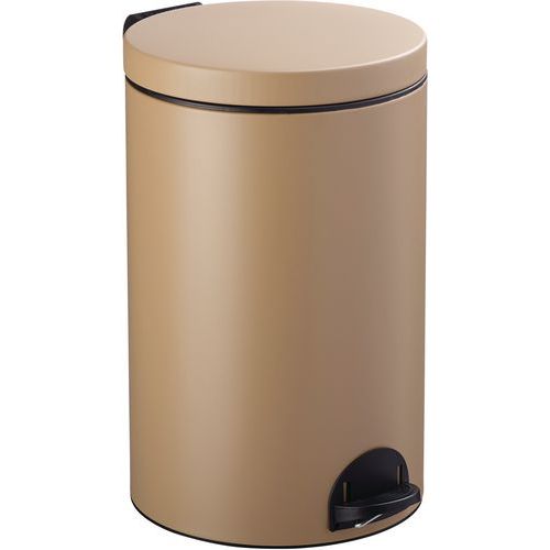 Poubelle Pour Sanitaire à Pédale 20l Beige Gris