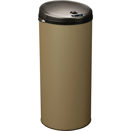 Poubelle à Ouverture Automatique 45l Gris Olive
