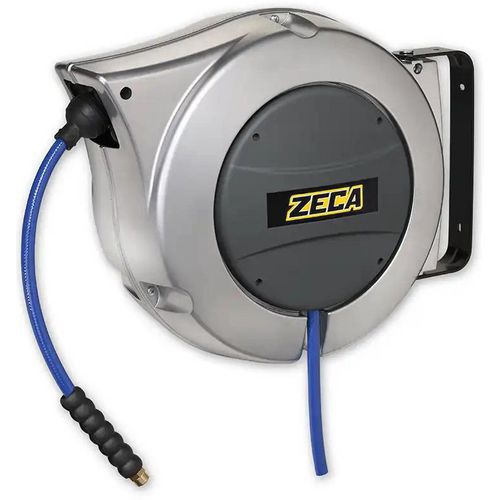 Zeca - Enrouleur Air/Eau Basse Pression 15 Bar - Tuyau KPU 11m - Aluminium Robuste