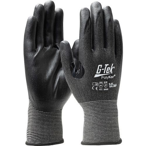 Gants anti-coupure Classe E enduction mousse nitrile - Taille 7 - Noir - Lot de 12 paires - Protection et confort