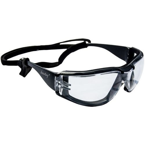 Lunettes de protection poussière Polycarbonate Antirayures Antibuée CE Noir
