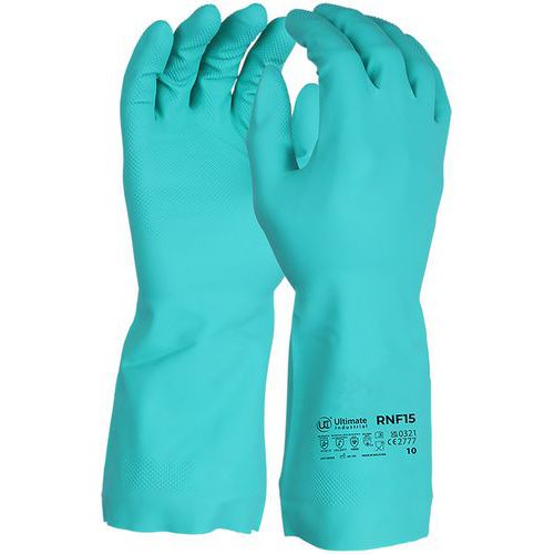 Gants De Manutention Protections Chimiques Doublés Coton - Bleu - Taille 11