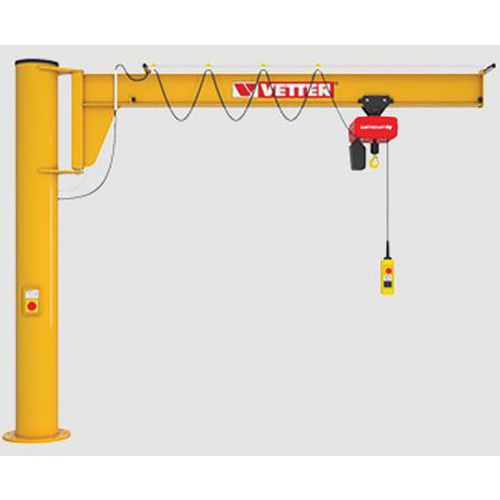 Potence sur fût à flèche droite - Force 250 kg, Portée 4m - Vetter Krantechnik