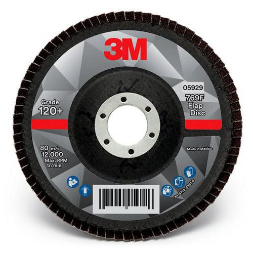 3M - Disque abrasif à lamelles 769F Bombé - 125x22.23mm G60 - Haute performance et durabilité