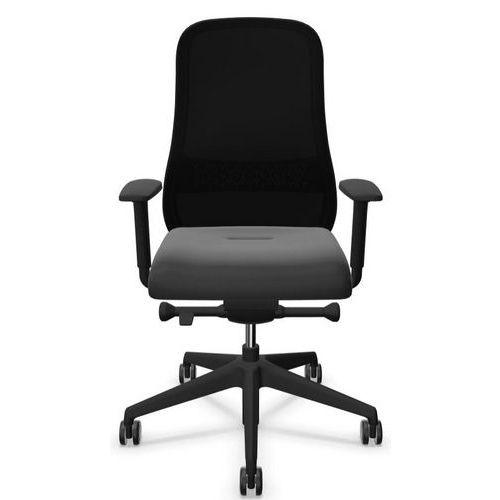 Nowy Styl - Fauteuil de bureau Souly Swivel Noir - Assise Tissu Noir - Ergonomique - Télétravail