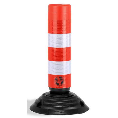 Crash Stop - Poteau Rabattable 450 mm Rouge - Barrière Permanente Usage Parking - Intérieur/Extérieur