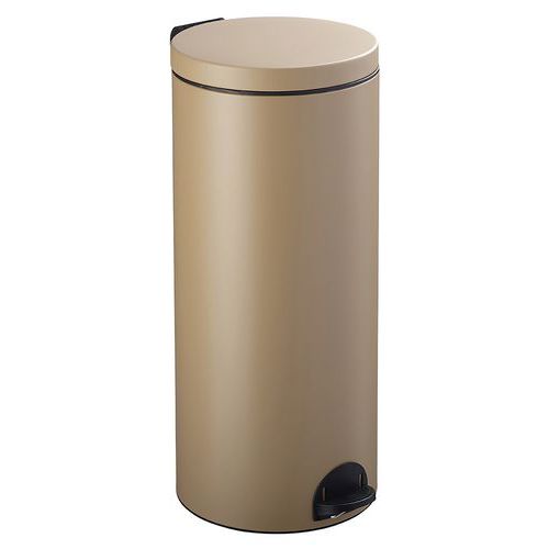 Poubelle Pour Sanitaire à Pédale 30l Beige Gris