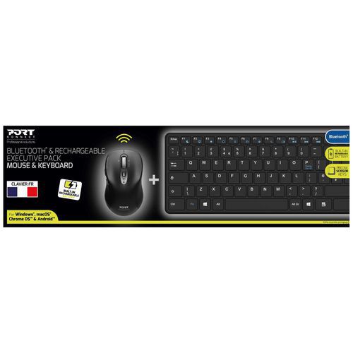 Ensemble clavier souris bluetooth rechargeable PRO - EU
