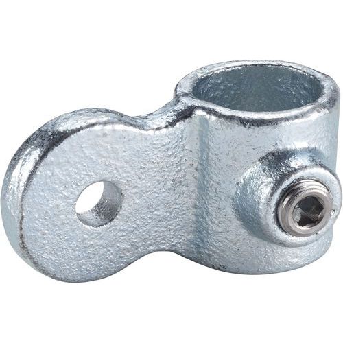 Mottez - Connecteur Raccord Acier Galvanisé pour Barrière Temporaire Ø 27mm - Fixation Emboîtable - Intérieur/Extérieur - 5 Ans Garantie