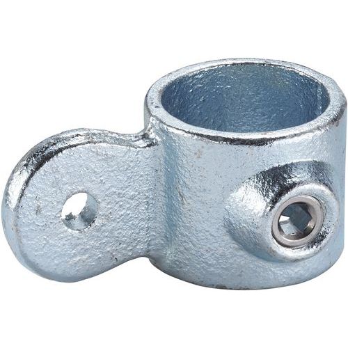 Mottez - Connecteur de barrière en acier galvanisé - Diamètre 42 mm - Raccord à visser pour intérieur/extérieur