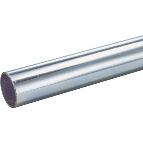 Mottez - Tube Zinc 2m Diamètre 42mm Galvanisé - Acier - Fixation à emboîter - Intérieur/Extérieur