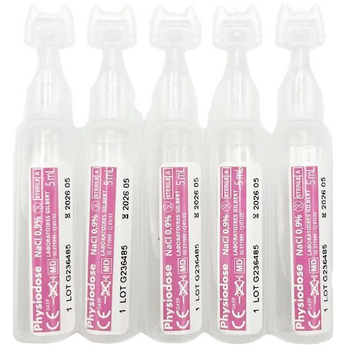 Farmor - Dosette sérum physiologique stérile 5mL - Urgence et premiers secours - CE