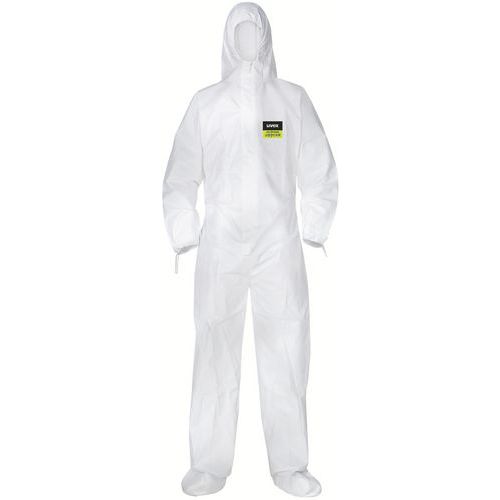 Uvex - Combinaison de travail à usage unique - Blanc - Type 5/6 - Taille S - Protection Corps - Polypropylène