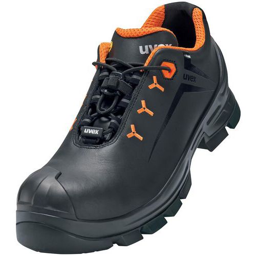 Uvex - Bottes de sécurité basses Macsole S3 PU - Noir - Pointure 35 - Embout non métallique, antistatique, amagnétique, résistantes hydrocarbures