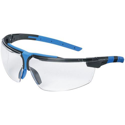Uvex - Lunettes de protection I-3 AR RT - Noir/Bleu - Polycarbonate - Branches réglables - CE
