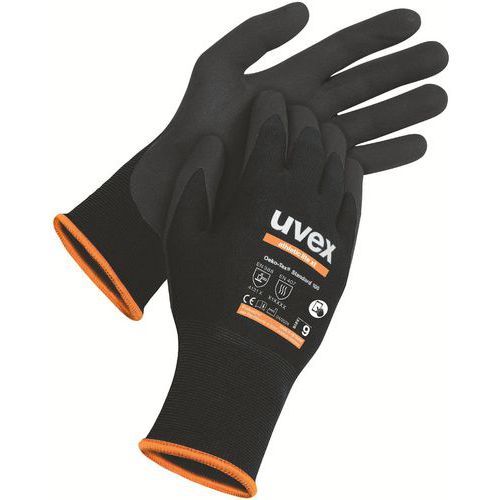 Uvex - Gants de protection Athletic Lite XT - Taille 7 - Noir - Nitrile Paume - Tactile - Lot de 10
