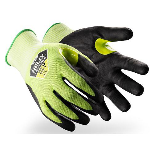 Hexarmor - Gants de protection anti coupures Helix 3062 - Taille 9 - Nitrile, Polyéthylène haute densité, Écran tactile, Niveau F