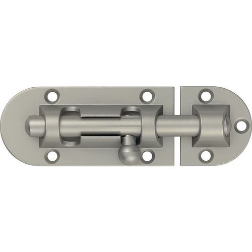 Abus - Targette coulissante 80mm Pêne Rond Nickelé Mat - Zamak - 105mm Longueur - 34mm Largeur - 2 Ans Garantie