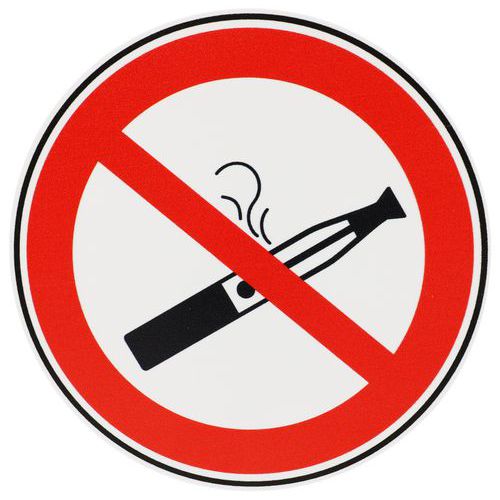 Manutan Expert - Panneau Interdiction de Vapoter - PVC Rigide Rond Ø 100mm - Signalétique Sécurité
