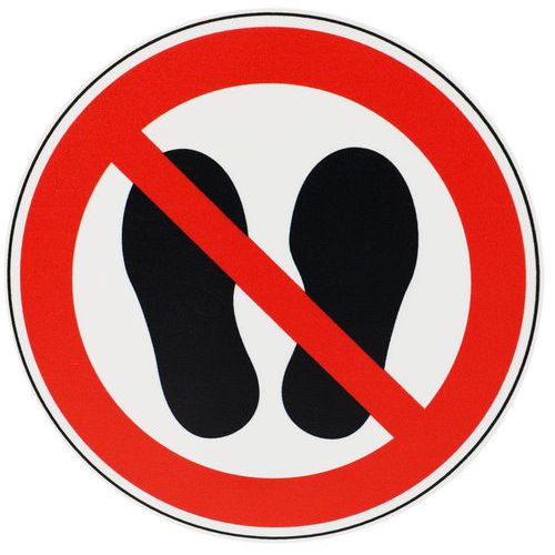 Manutan Expert - Panneau Interdiction PVC Rond Ø 100mm - Rigide ISO 7010 - Signalétique Sécurité