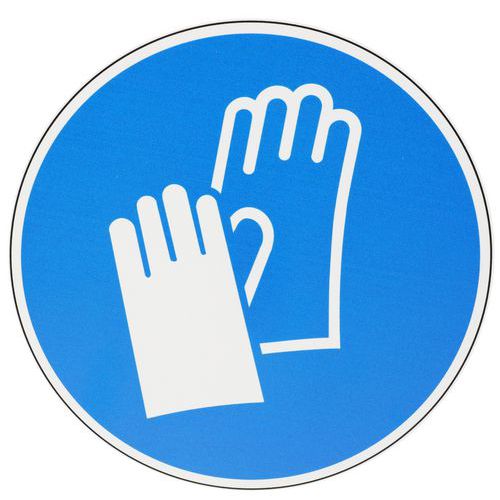 Panneau Gants De Protection Obligatoires - Pvc - 100 Mm