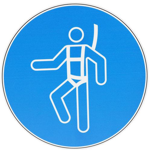 Panneau Harnais De Sécurité Obligatoire Pvc 200 Mm