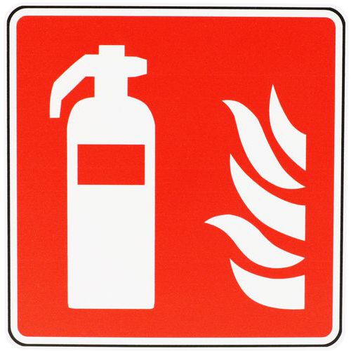 Manutan Expert - Panneau Incendie PVC Rigide - 120x120mm - Norme ISO 7010 - Signalétique Sécurité