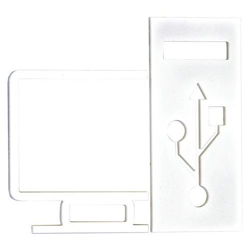 Plaque de porte - Local Informatique Acrylique Blanc 120mm - Adhésive - Signalisation Claire