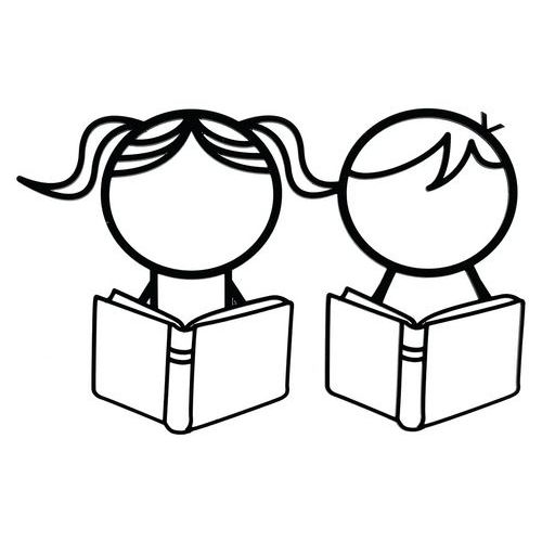 Pictogramme Bibliothèque - Elise & Gaby - Noir